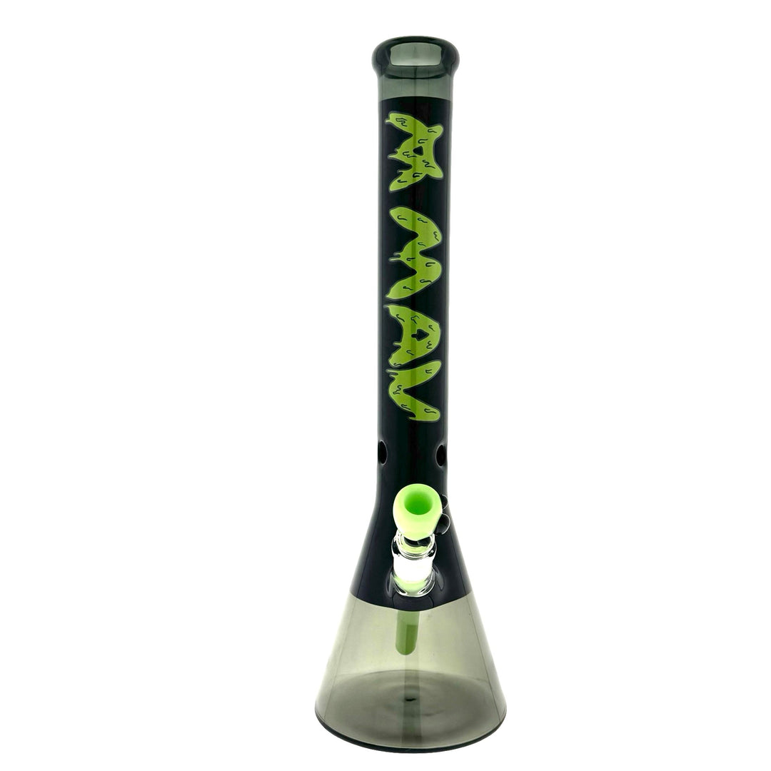18" Color Float Beaker Bong Black Slime Drip Match Limited by MAV GLASS | BDDbrands