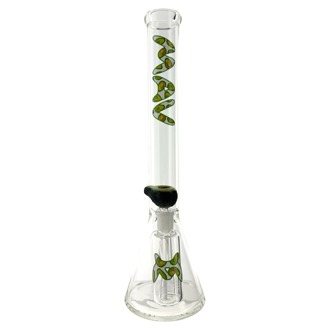 18" x 5mm Happy Avocado Beaker Bong + Ash Catcher Combo x Empire Glassworks Avocado bowl by MAV GLASS | BDDbrands