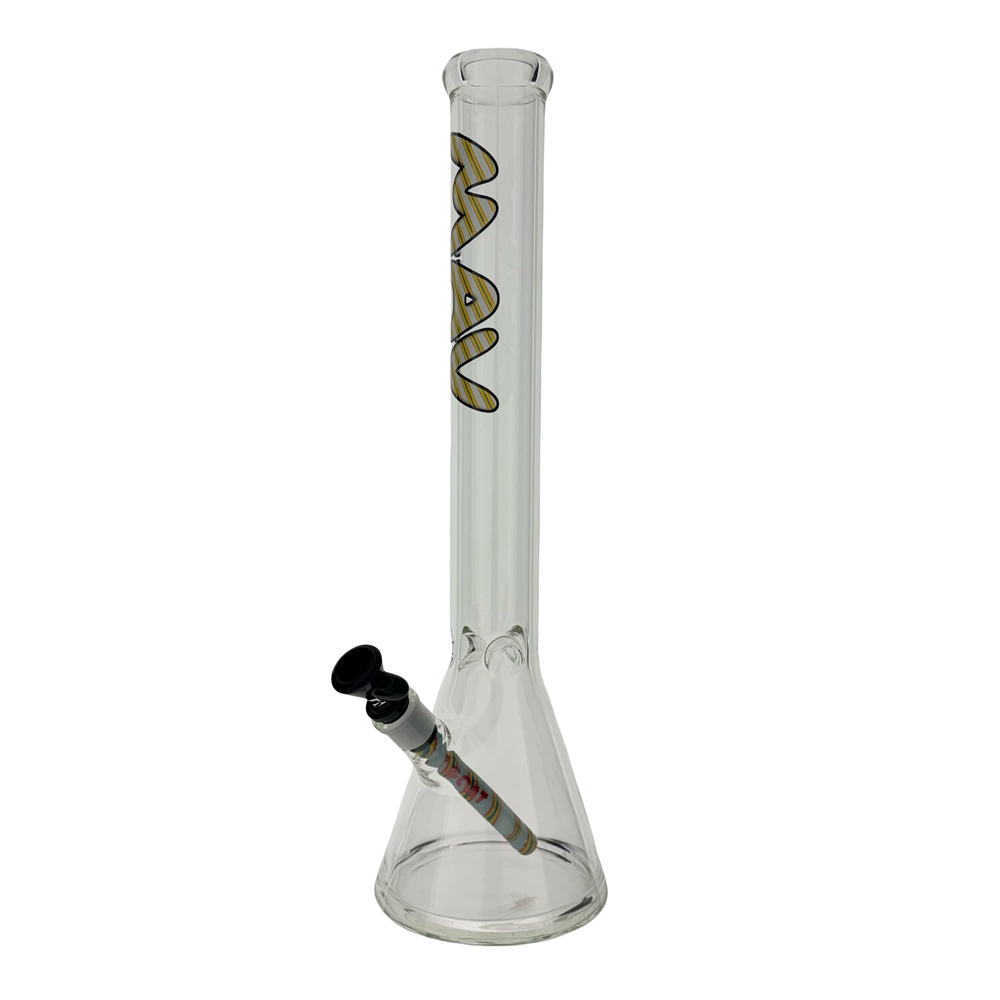 18" 5mm Classic Beaker Bong wigwag stem match play - view 2 | BDDbrands