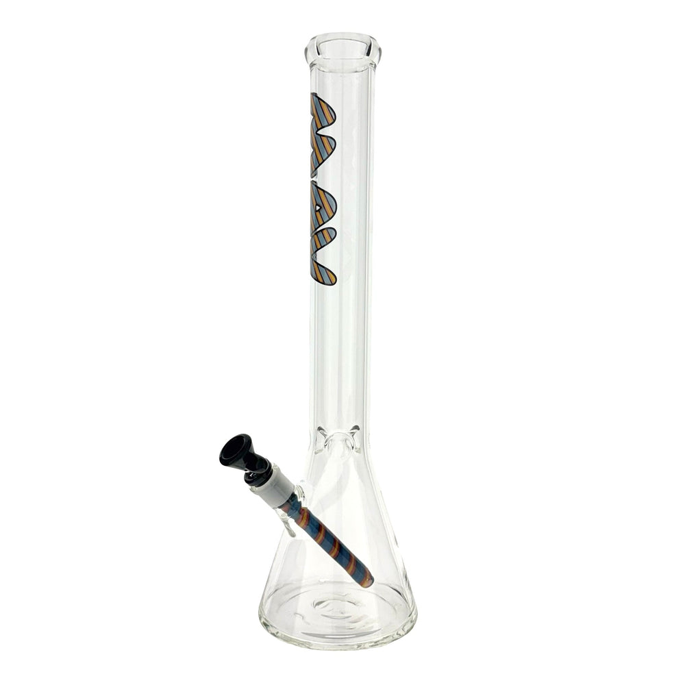 18" 5mm Classic Beaker Bong wigwag stem match fire - view 2 | BDDbrands