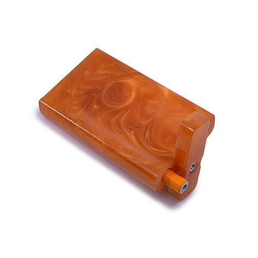 Handmade Acrylic Dugout w/ One Hitter - Caramel Melt