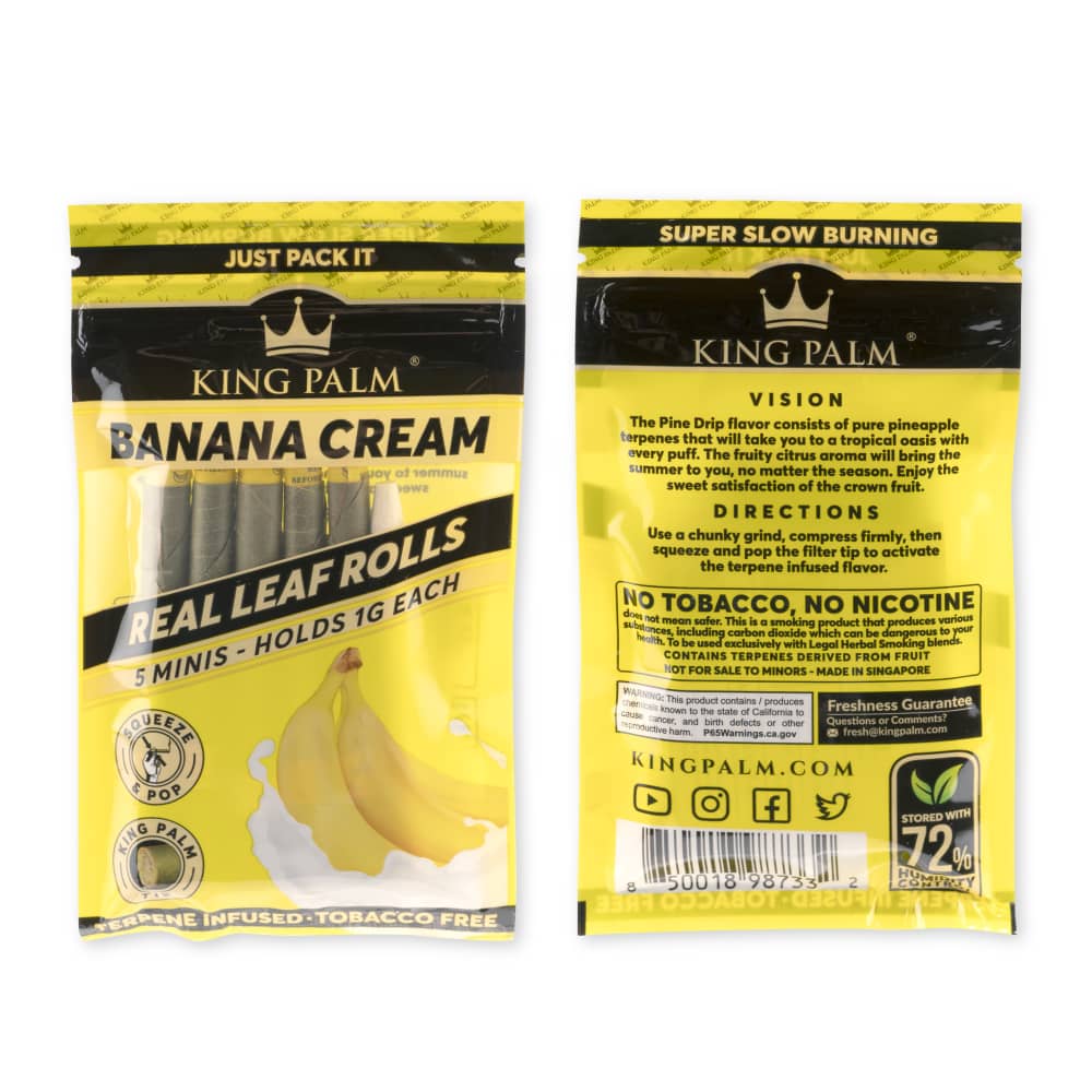 King Palm 5pk Mini Flavored Leaf Tubes – 15ct Display