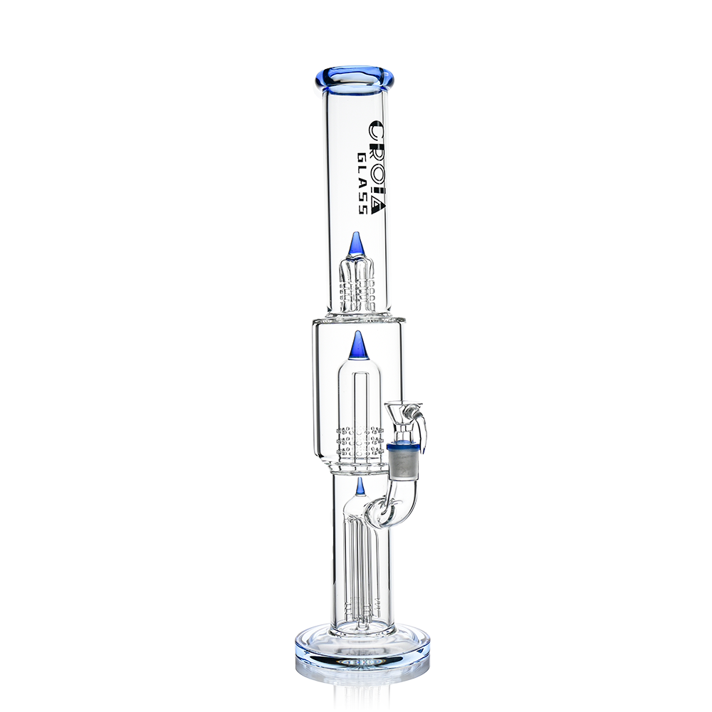 16" Triple Rocket-Perc Scientific Glass Bong | Croia Glass - view 5 | BDDbrands