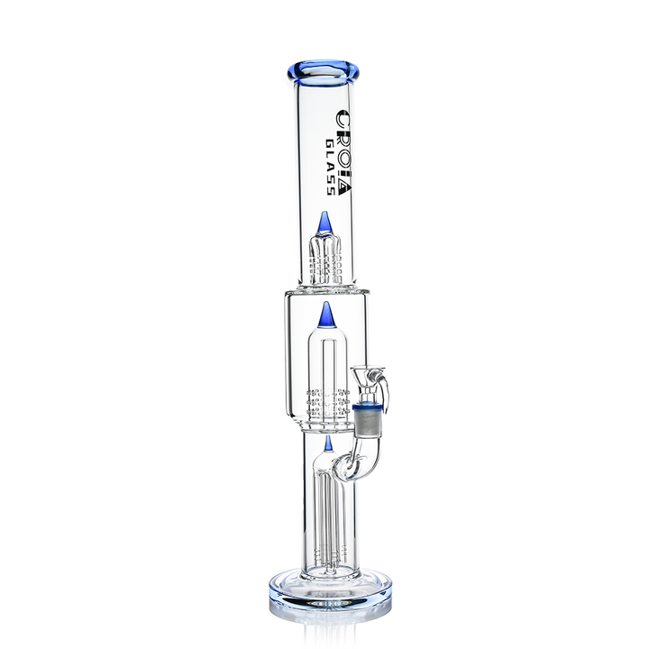 16" Triple Rocket-Perc Scientific Glass Bong | Croia Glass - view 5 | BDDbrands