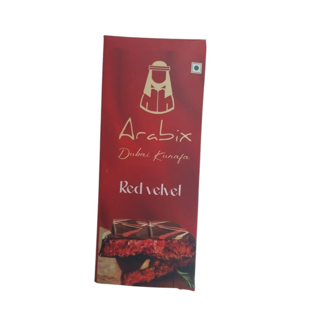 Arabix Dubai Kunafa Chocolate Red Velvet 82g (INDIA)