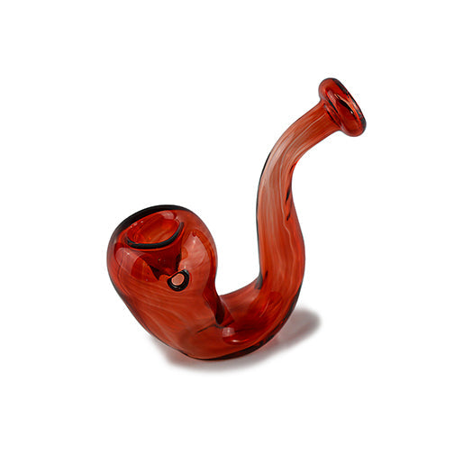 Glass Pipe - Orange Fume Sherlock (4.75")