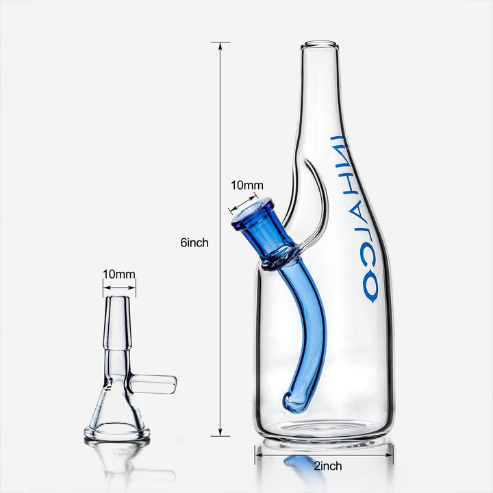 Sake Bottle Glass Water Bong - view 7 | BDDbrands