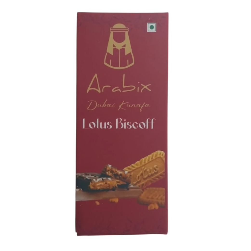 Arabix Dubai Kunafa Chocolate Lotus Biscoff 82g (INDIA)