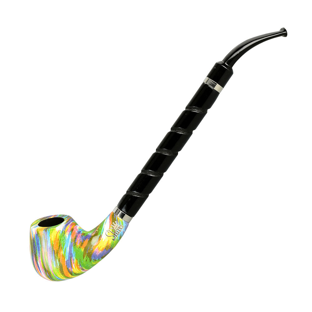 Pulsar Shire Pipes The Twister | Bent Brandy Spiral Stem Rainbow Wood Pipe by Gift Guru | BDDbrands