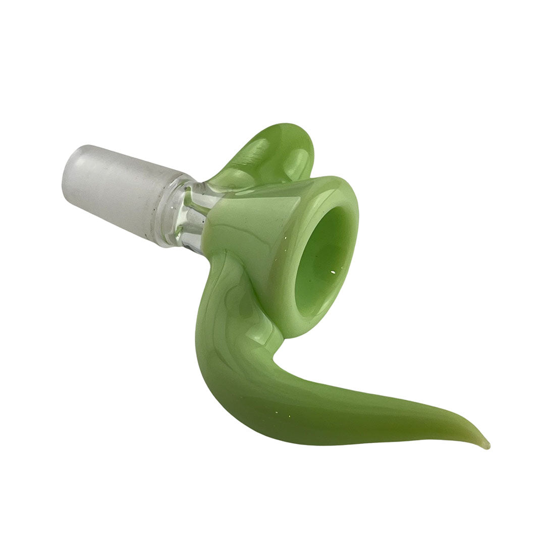 14MM Slime Green Horn Bowl - view 2 | BDDbrands