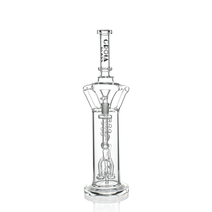 15" Scientific Glass Bong with Tree Perc & Spiral Cooling | Croia Glass