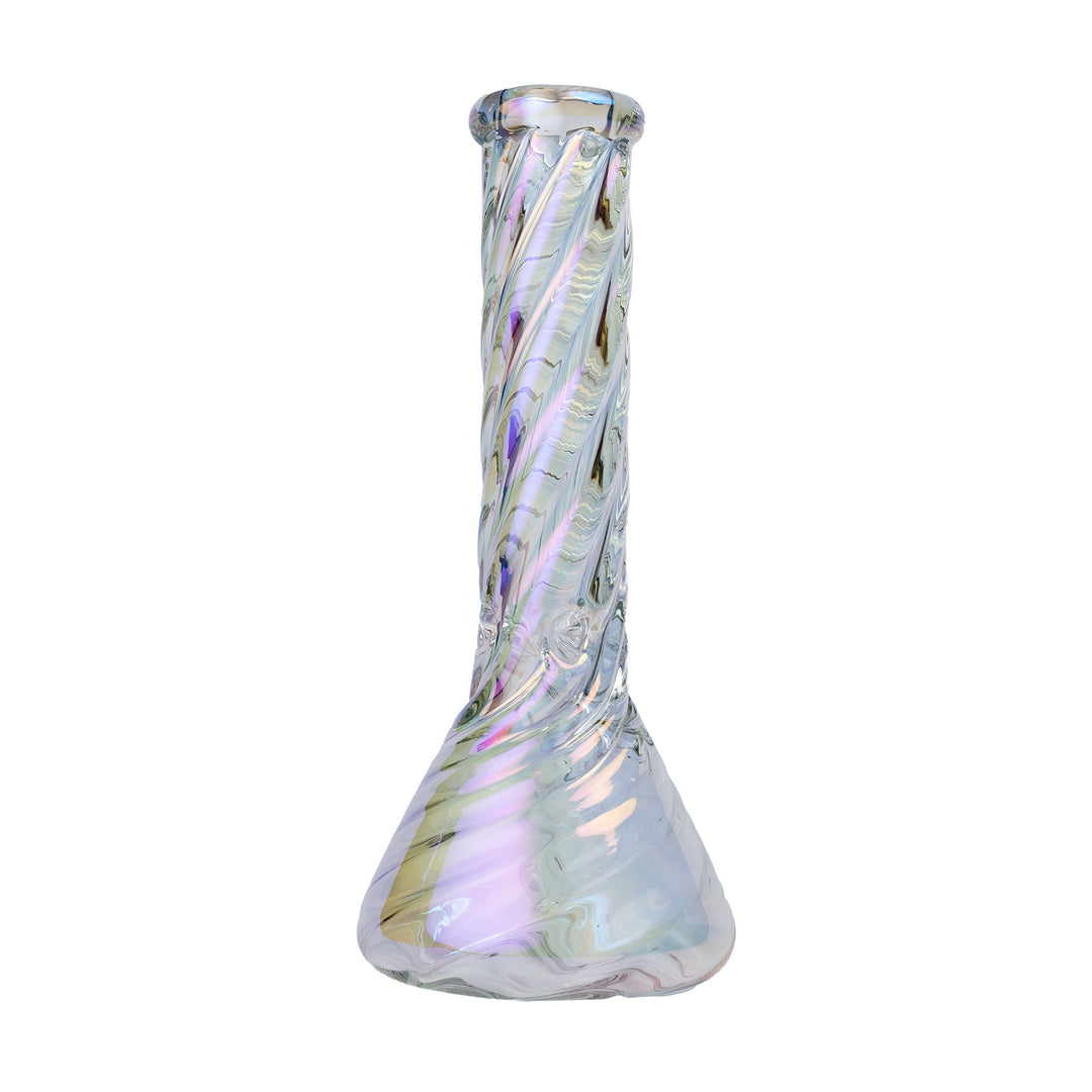 Human Grade Twisted Iridescent Beaker Water Pipe - view 7 | BDDbrands