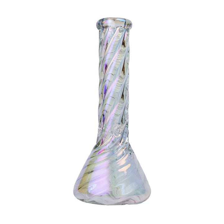 Human Grade Twisted Iridescent Beaker Water Pipe - view 7 | BDDbrands