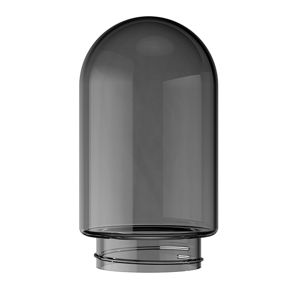 Single Gray Glass Globe (Large)