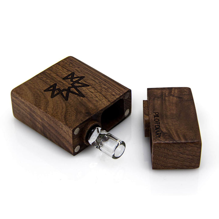 Wood Dugout With Glass One Hitter Pipe - view 7 | BDDbrands