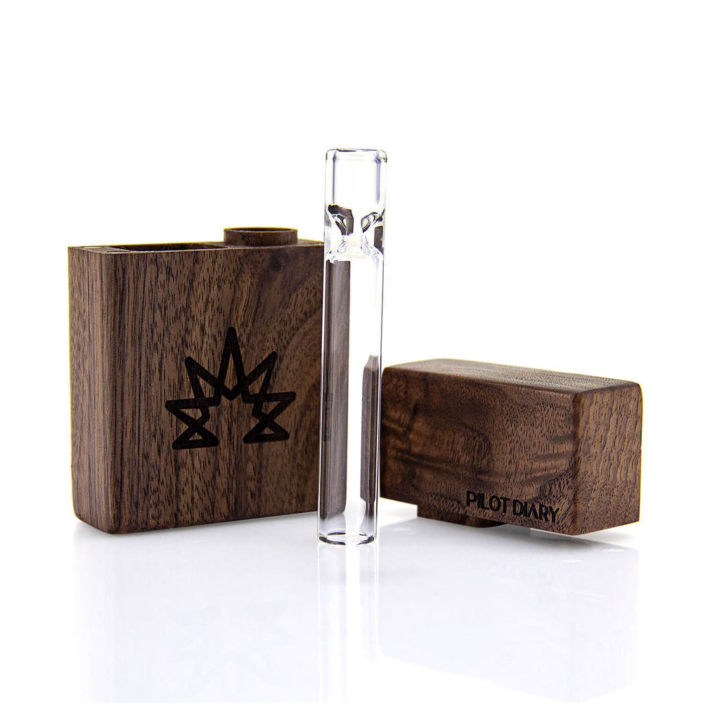 Wood Dugout With Glass One Hitter Pipe - view 2 | BDDbrands