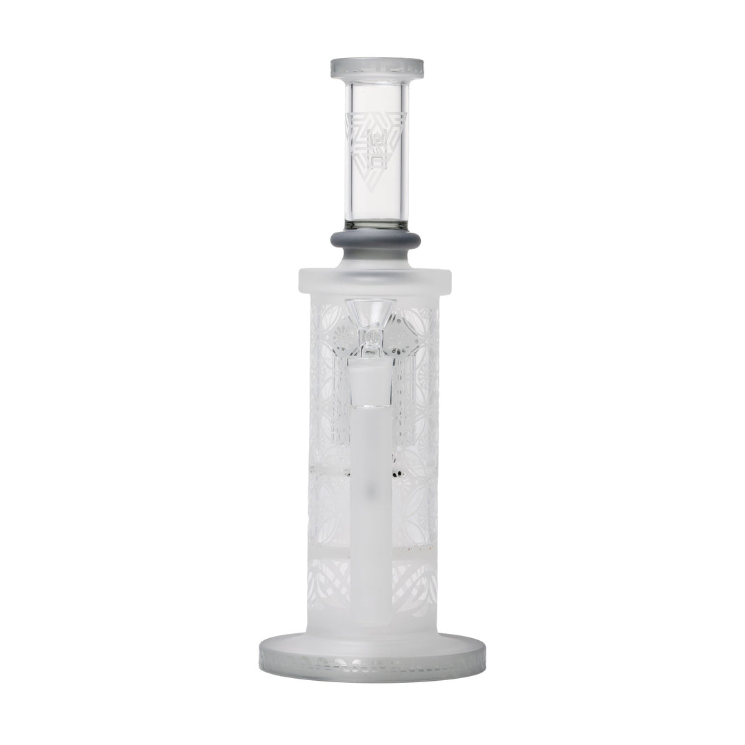 Human Grade Sacred Straight Sandblasted Glass Water Pipe - view 8 | BDDbrands