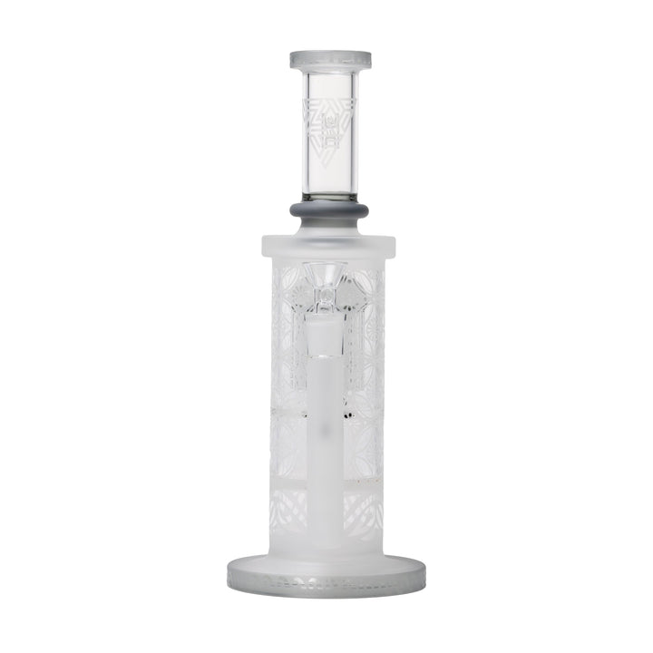 Human Grade Sacred Straight Sandblasted Glass Water Pipe - view 8 | BDDbrands