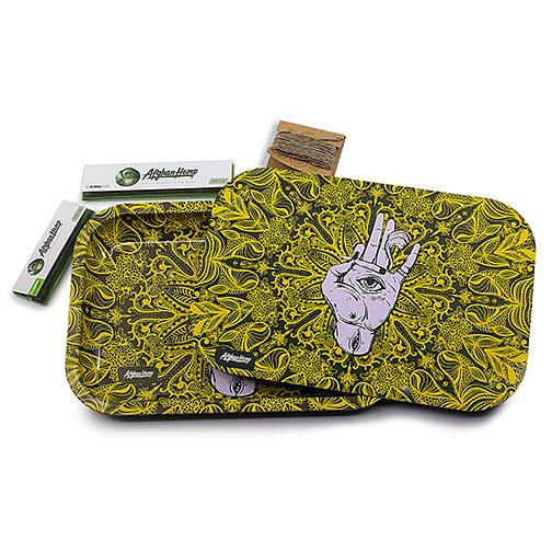 Afghan Hemp - Metal Tray Kit w/ Magnetic Lid (8 colors)