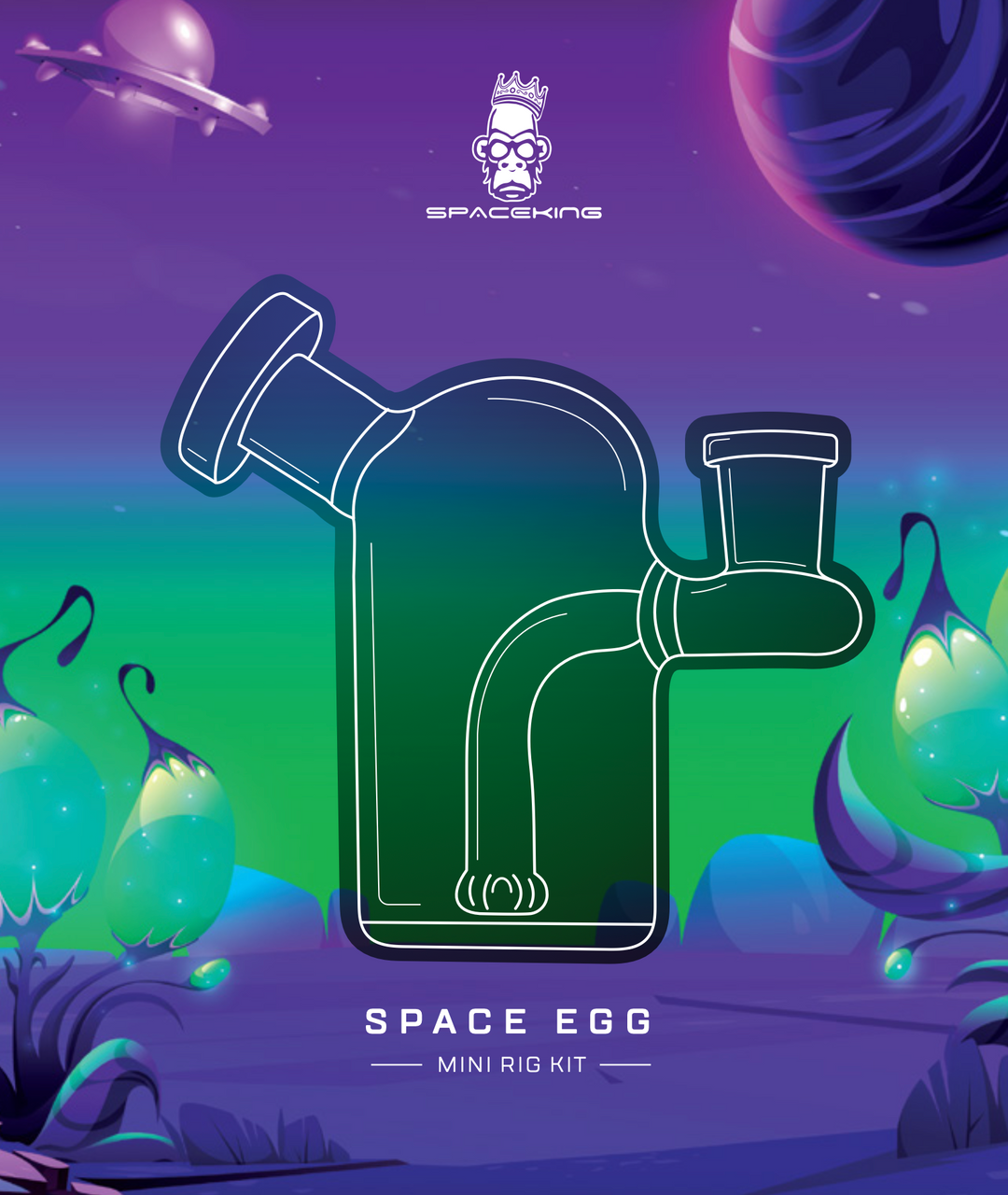 Space King Glass - 'Space Egg' Mini Rig