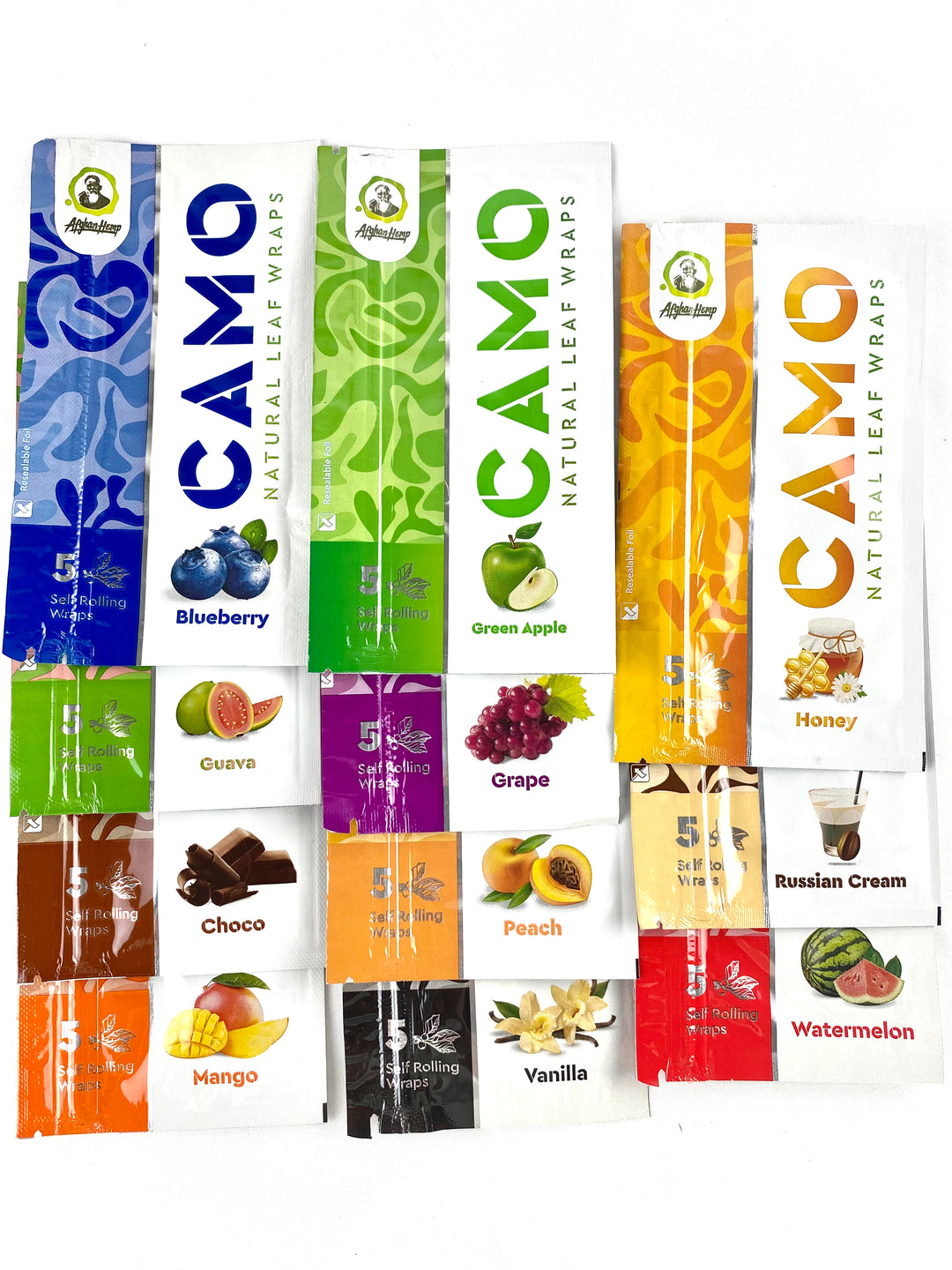 CAMO self-rolling leaf wraps (11 Flavor Sampler Pack)