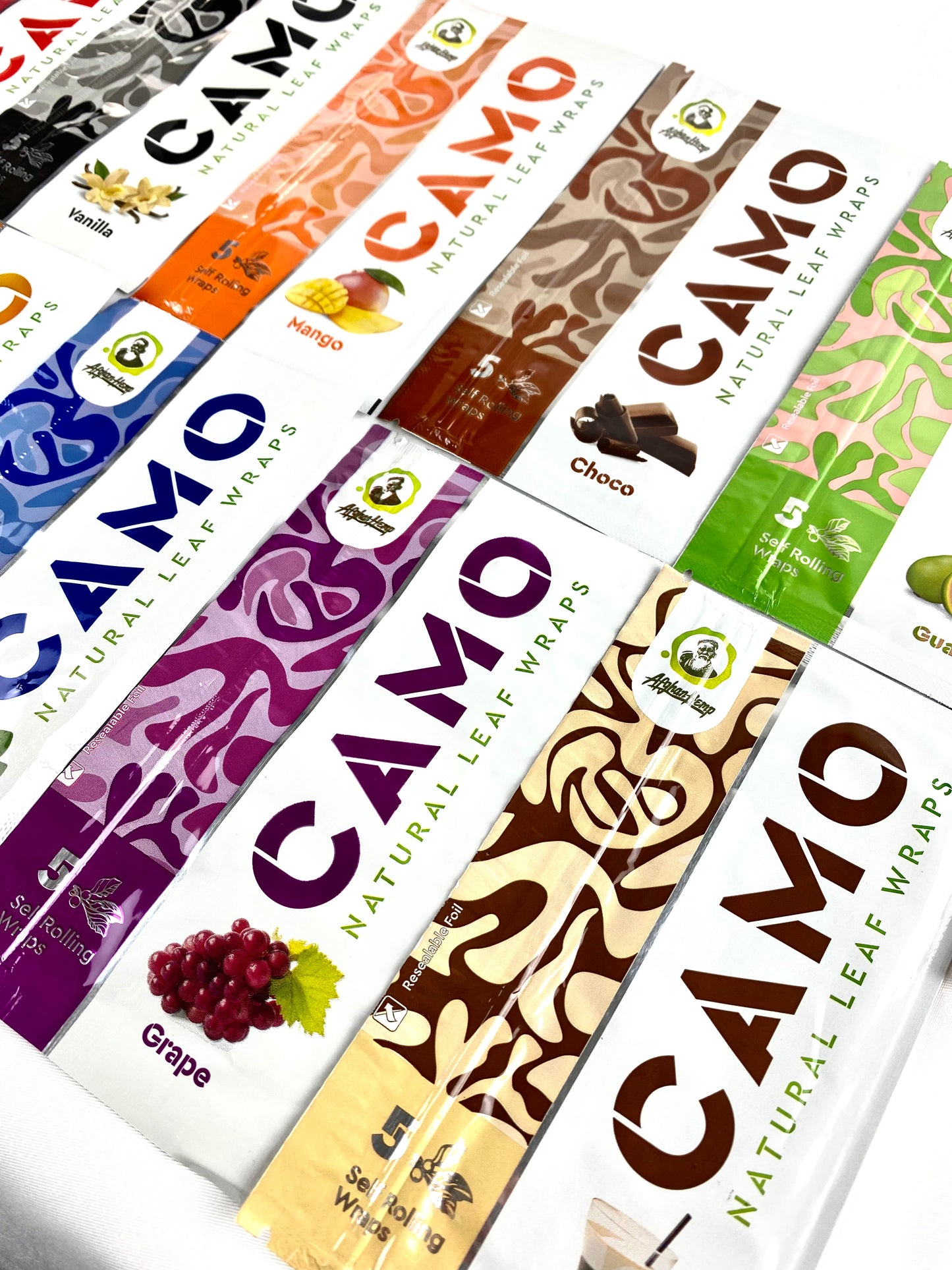 CAMO self-rolling leaf wraps (11 Flavor Sampler Pack)