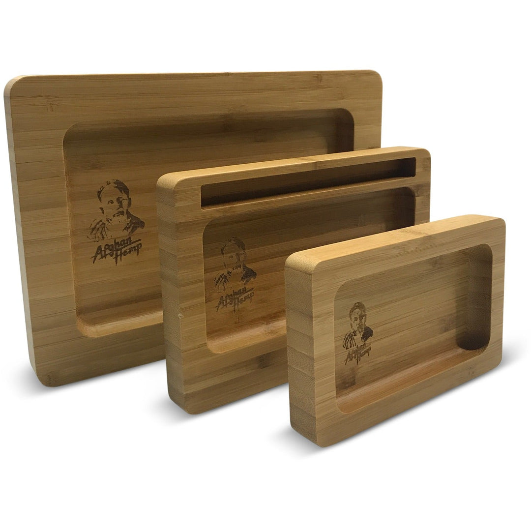 Afghan Hemp - Wooden Rolling Tray (3 Sizes)