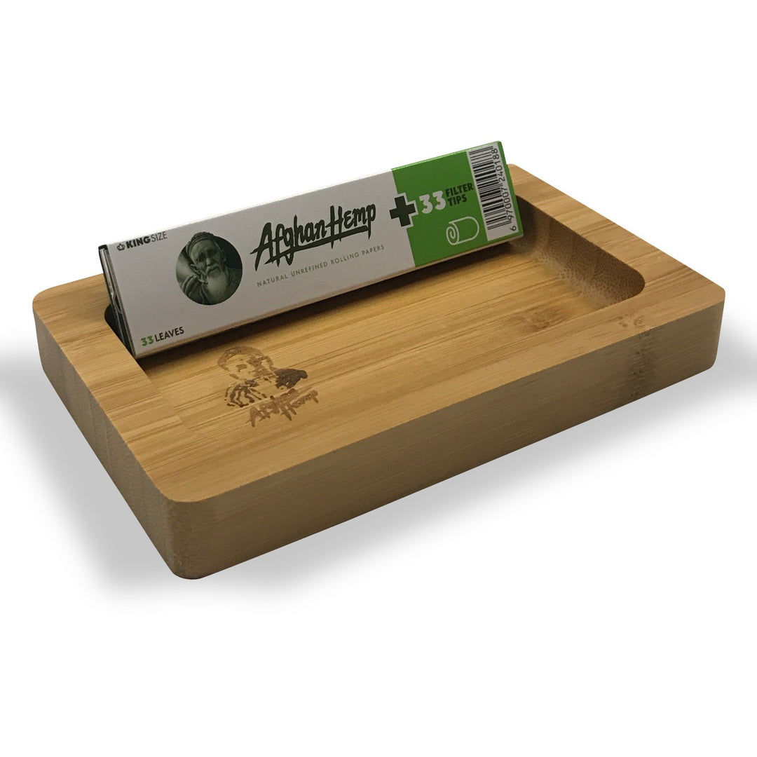 Afghan Hemp - Wooden Rolling Tray (3 Sizes)