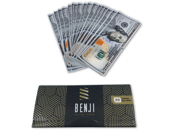 Benji $100 print Rolling Paper Booklets (box of 24)