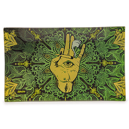 Afghan Hemp - Glass Tray-Eye